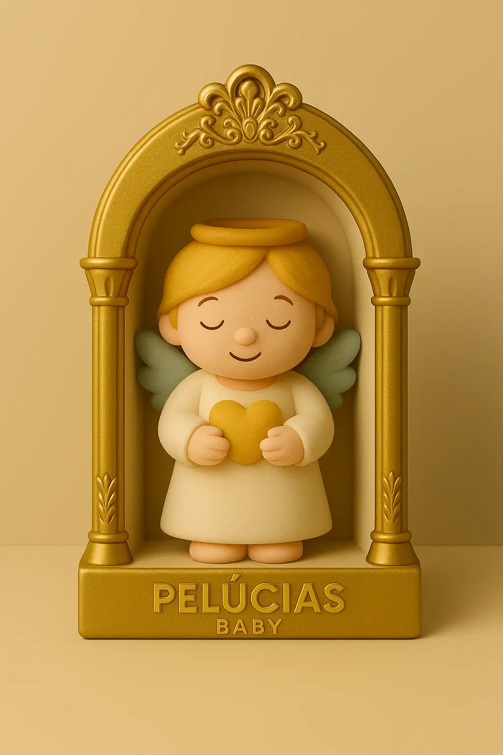 Pequeno oratório de MDF ou resina (8–10 cm)