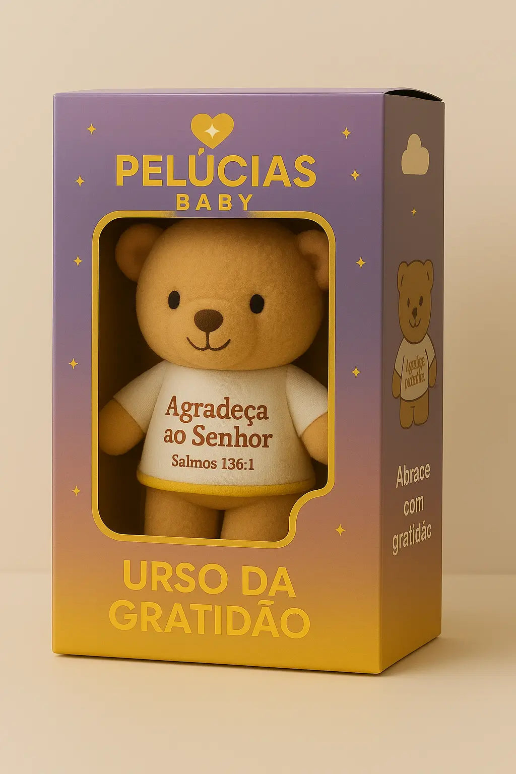 ✨ Pelúcia Urso da Gratidão – Pelúcias Baby (42 cm) ✨