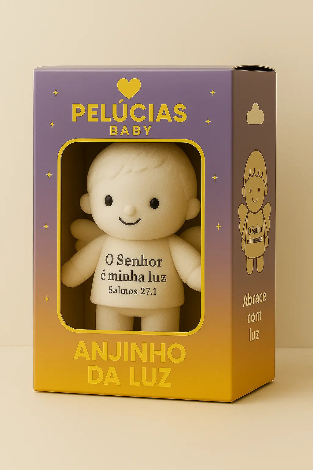 ✨ Pelúcia Anjinho da Luz — Um abraço que ilumina o coração! (42 cm)✨