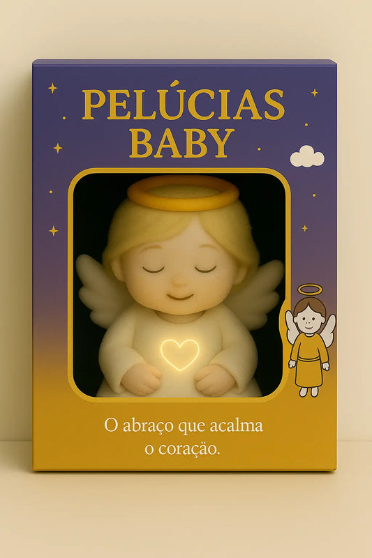 ✨ Anjinho da Proteção™  Pelúcias Baby – O abraço que acalma o coração 💛 (42cm)